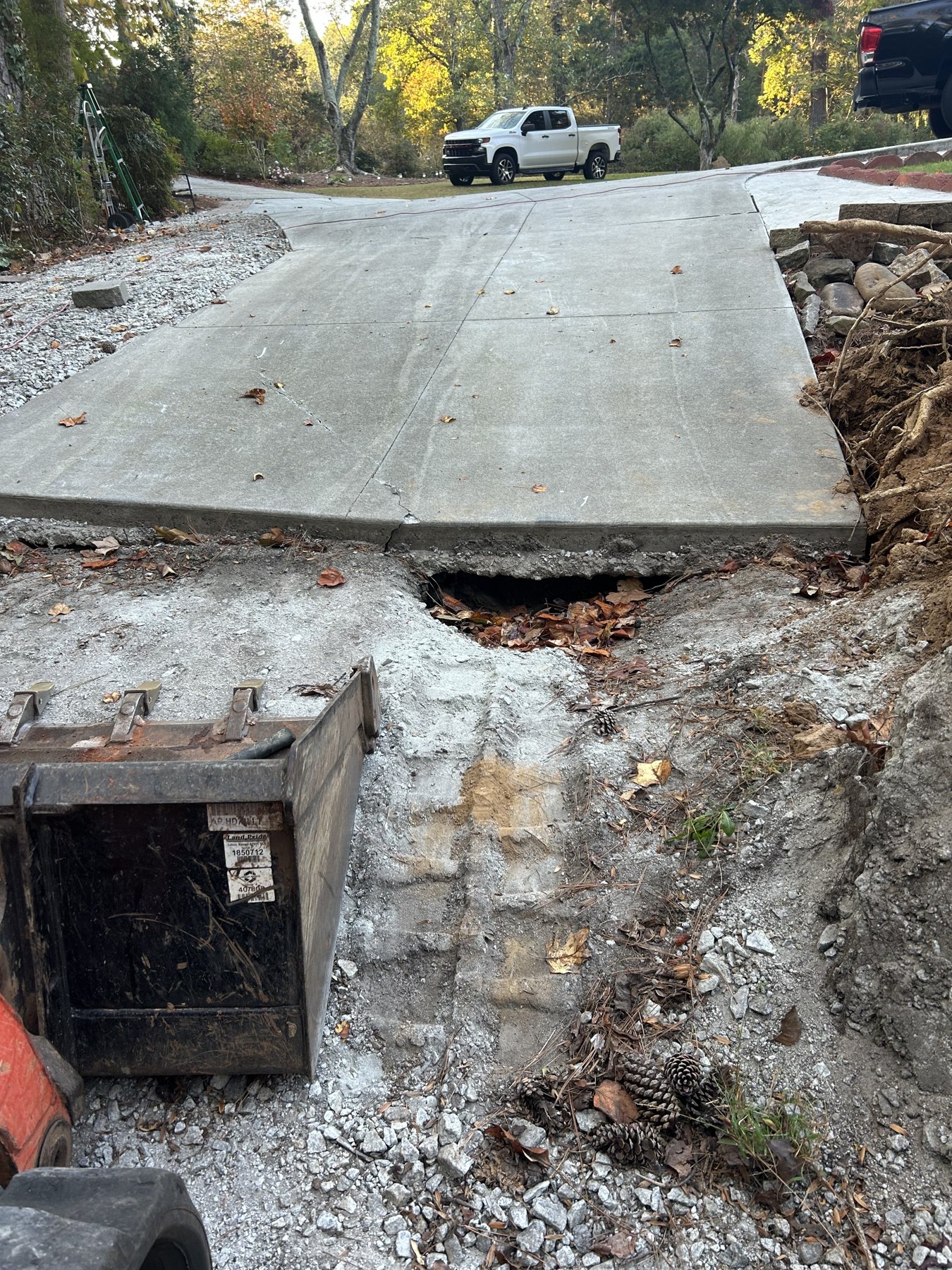 Basement pad replacement after photo 4 showing finished pad replacement concrete work by Colquitt Concrete in Georgia