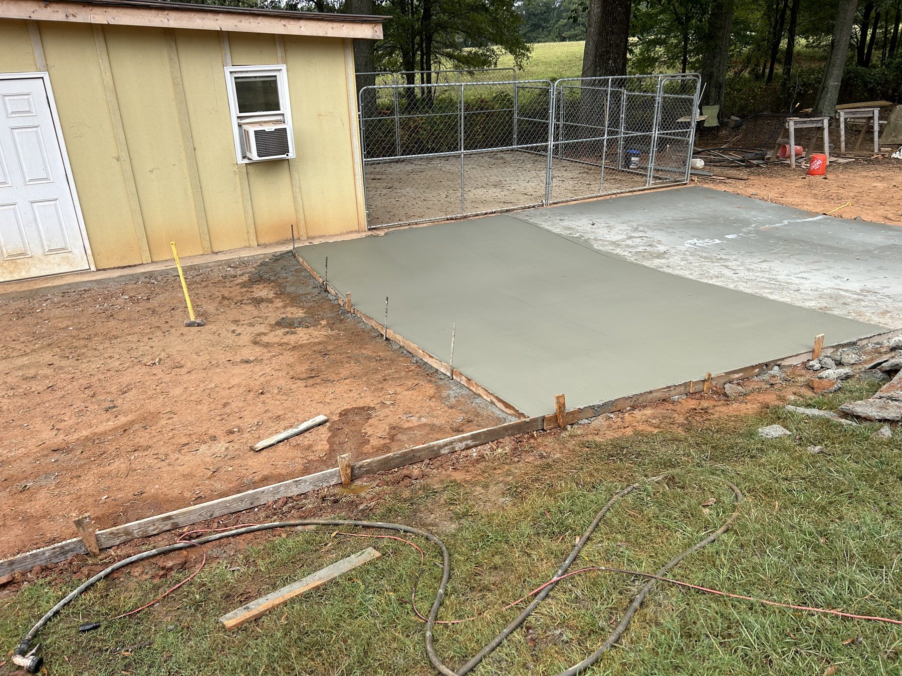 Shop apron and slab after photo 3 showing finished shop slab concrete work by Colquitt Concrete in Georgia